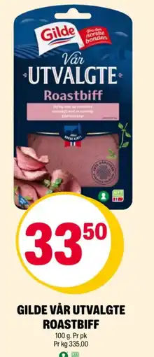 Coop Extra Gilde vår utvalgte roastbiff tilbud