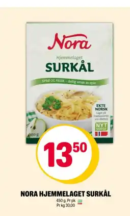 Coop Extra Nora hjemmelaget surkål tilbud