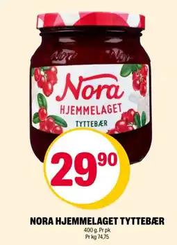 Coop Extra Nora hjemmelaget tyttebær tilbud