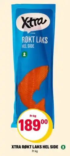 Coop Extra Xtra røkt laks hel side tilbud