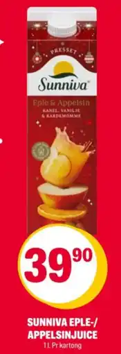 Coop Extra Sunniva eple-/ appelsinjuice tilbud