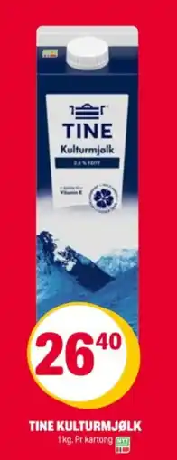Coop Extra Tine kulturmjølk tilbud