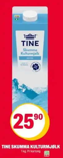 Coop Extra Tine skumma kulturmjølk tilbud