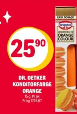Coop Extra Dr. oetker konditorfarge orange tilbud