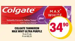 Coop Extra Colgate tannkrem max whit ultra purple tilbud