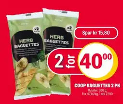 Coop Extra Coop baguettes 2 pk tilbud