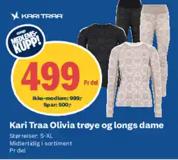 Coop Obs Kari traa olivia trøye og longs dame tilbud