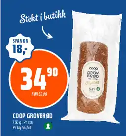 Coop Obs Coop grovbrød tilbud