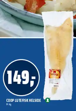 Coop Obs Coop lutefisk helside pr kg tilbud