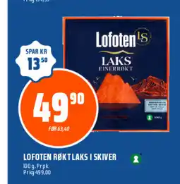 Coop Obs Lofoten røktlaks i skiver Prkg 499,00 Prkg 499,00 tilbud