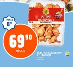 Coop Obs Den stolte hane lollipop nyt kyllingvinger tilbud