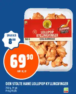 Coop Obs Den stolte hane lollipop kyllingvinger tilbud