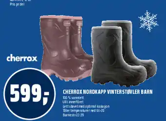Coop Obs Cherrox nordkapp vinterstøvler barn tilbud