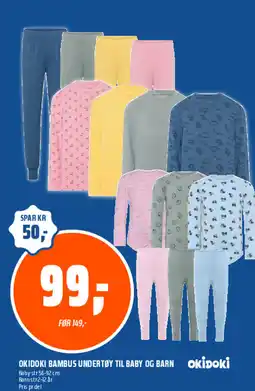 Coop Obs Okidoki bambus undertøy til baby og barn okidoki tilbud