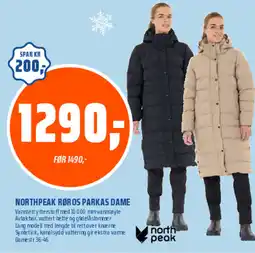 Coop Obs Northpeak røros parkas dame tilbud