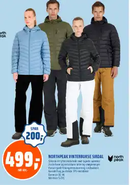 Coop Obs Northpeak vinterbukse sirdal tilbud