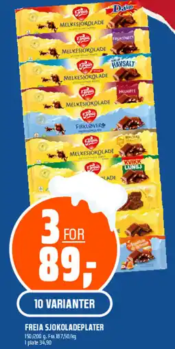 Coop Obs Freia sjokoladeplater tilbud