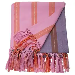 IKEA MÄvinn Pledd, rosa/oransje stripe, 110x170 cm tilbud