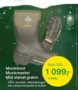 Felleskjøpet Muckboot Muckmaster Mid støvel grønn tilbud