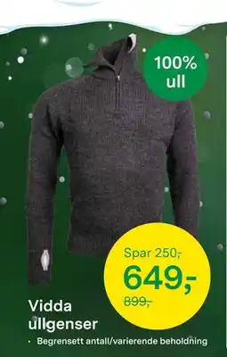 Felleskjøpet Vidda ullgenser tilbud