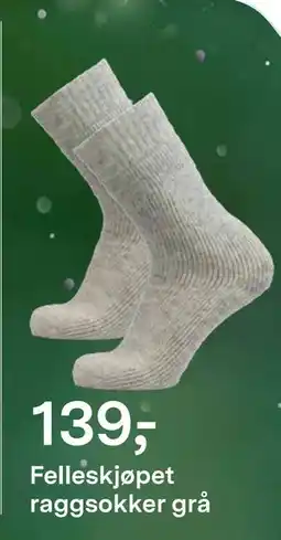 Felleskjøpet Felleskjøpet raggsokker grå tilbud