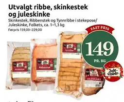 Joker Utvalgt ribbe, skinkestek og juleskinke tilbud