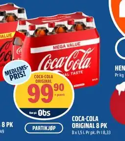 Coop Obs COCA-COLA ORIGINAL 8 PK, Medlemspris tilbud