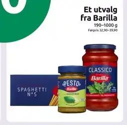 Joker Et utvalg fra Barilla tilbud