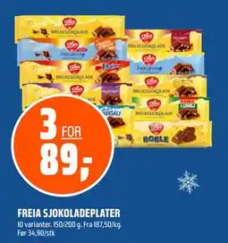 Coop Obs FREIA SJOKOLADEPLATER tilbud