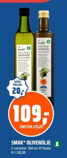 Coop Obs SMAK* OLIVENOLJE tilbud
