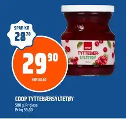 Coop Obs COOP TYTTEBÆRSYLTETØY tilbud