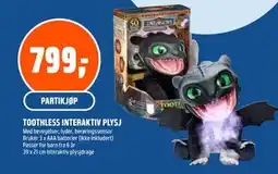 Coop Obs TOOTHLESS INTERAKTIV PLYSJ tilbud