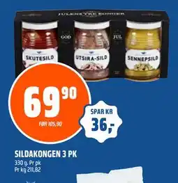 Coop Obs SILDAKONGEN 3 PK tilbud