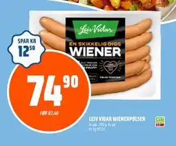 Coop Obs LEIV VIDAR WIENERPØLSER tilbud