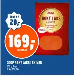 Coop Obs COOP RØKT LAKS I SKIVER tilbud