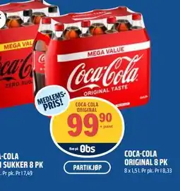 Coop Obs COCA-COLA ORIGINAL 8 PK tilbud