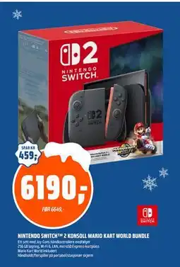 Coop Obs NINTENDO SWITCH 2 KONSOLL MARIO KART WORLD BUNDLE tilbud