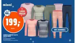 Coop Obs OKIDOKI ULLUNDERTØY ULLIO TIL BARN OG JUNIOR tilbud