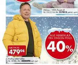 Sparkjøp Kraftig vattert jakke tilbud