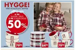 Sparkjøp SKÅLER, KRUS 4 PK. 2 PK. KAKEBOKSER tilbud