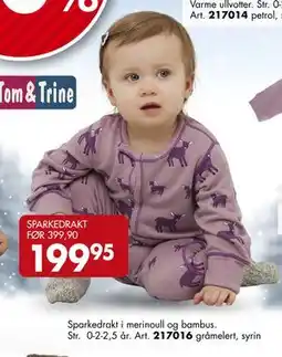 Sparkjøp Sparkedrakt i merinoull og bambus tilbud