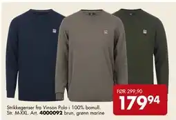 Sparkjøp Strikkegenser fra Vinson Polo tilbud
