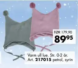 Sparkjøp Varm ull lue tilbud