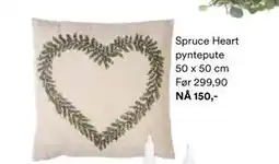 Kid Interiør Spruce Heart pyntepute 50 x 50 cm tilbud
