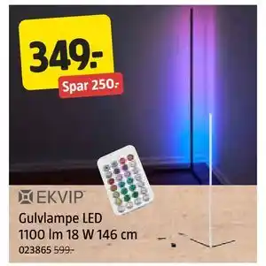 Gulvlampe LED 1100 lm 18 W 146 cm