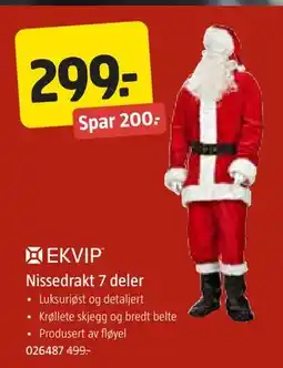 Jula Nissedrakt 7 deler tilbud