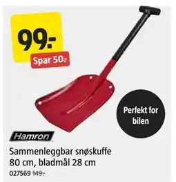 Jula Sammenleggbar snøskuffe 80 cm, bladmål 28 cm tilbud