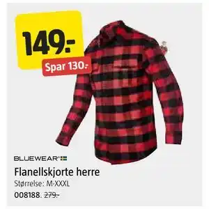 Jula Flanellskjorte herre tilbud