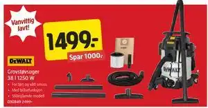 Grovstøvsuger 38 l 1250 W