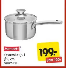 Jula Kasserolle 1,5 l Ø16 cm tilbud